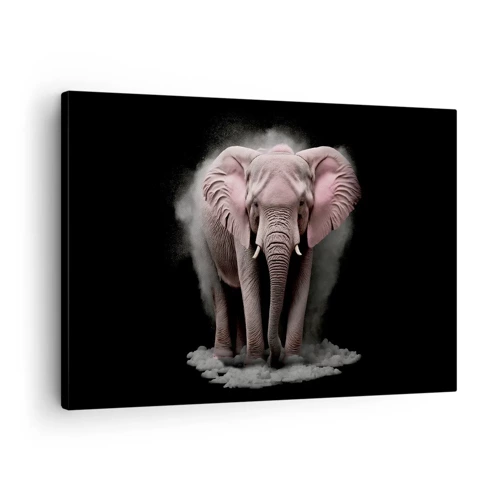 Bild auf Leinwand - Leinwandbild - Denke nicht an einen rosa Elefanten! - 70x50 cm