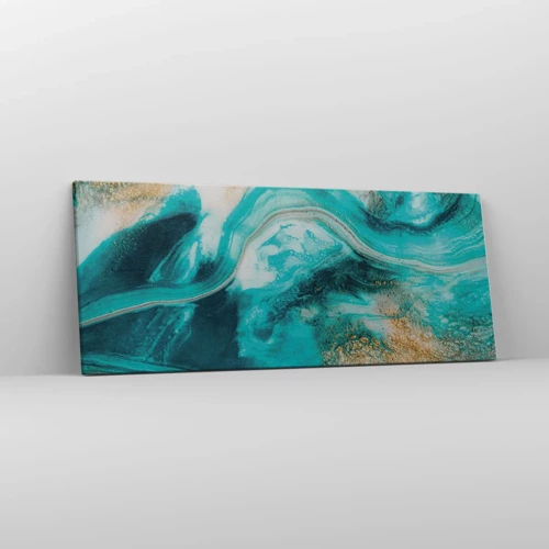 Bild auf Leinwand - Leinwandbild - Der Fluss aus Gold - 100x40 cm