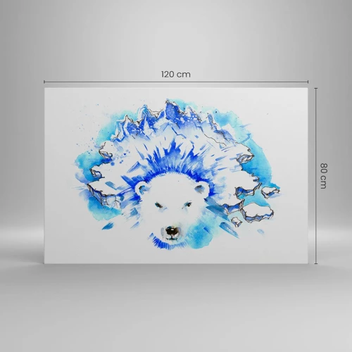 Bild auf Leinwand - Leinwandbild - Der König der Arktis in einer Eiskrone - 120x80 cm