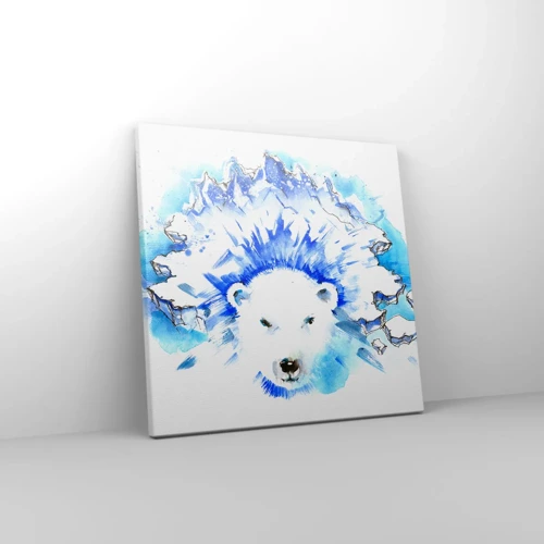 Bild auf Leinwand - Leinwandbild - Der König der Arktis in einer Eiskrone - 30x30 cm