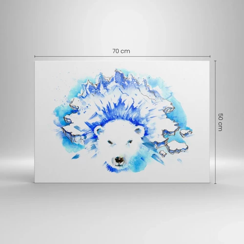 Bild auf Leinwand - Leinwandbild - Der König der Arktis in einer Eiskrone - 70x50 cm