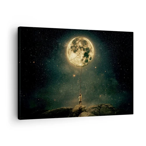 Bild auf Leinwand - Leinwandbild - Der Mann, der den Mond gestohlen hat - 70x50 cm