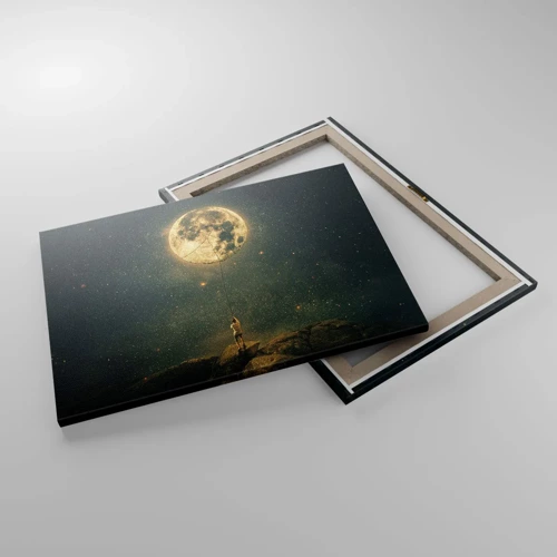 Bild auf Leinwand - Leinwandbild - Der Mann, der den Mond gestohlen hat - 70x50 cm