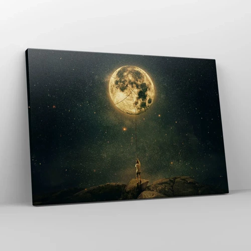 Bild auf Leinwand - Leinwandbild - Der Mann, der den Mond gestohlen hat - 70x50 cm