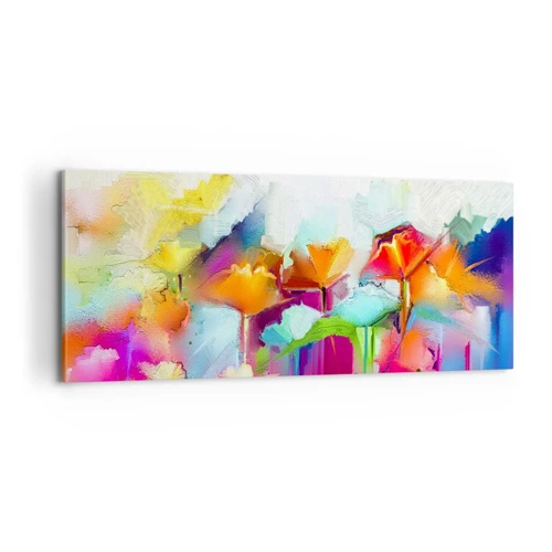 Bild auf Leinwand - Leinwandbild - Der Regenbogen ist aufgeblüht - 100x40 cm