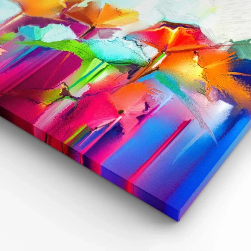 Bild auf Leinwand - Leinwandbild - Der Regenbogen ist aufgeblüht - 100x40 cm