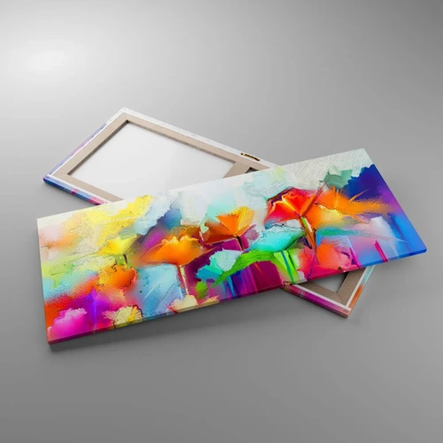 Bild auf Leinwand - Leinwandbild - Der Regenbogen ist aufgeblüht - 120x50 cm