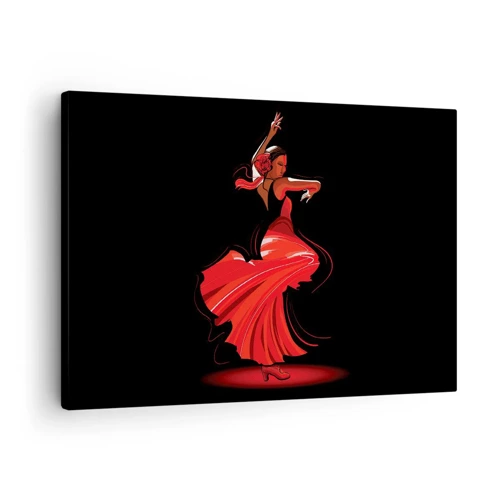 Bild auf Leinwand - Leinwandbild - Der feurige Geist des Flamenco - 70x50 cm