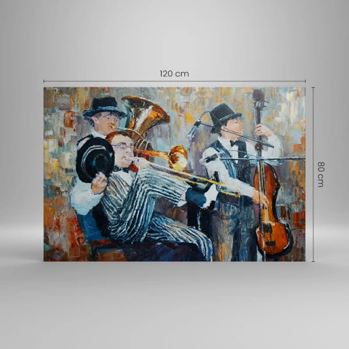 Bild auf Leinwand - Leinwandbild - Der ganze Jazz - 120x80 cm