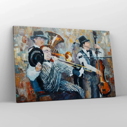 Bild auf Leinwand - Leinwandbild - Der ganze Jazz - 120x80 cm