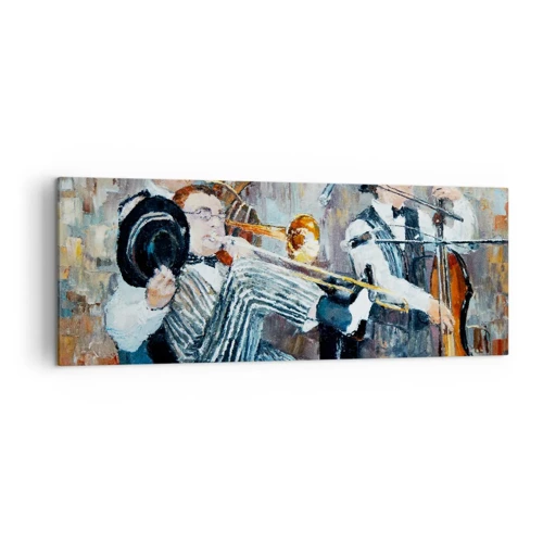 Bild auf Leinwand - Leinwandbild - Der ganze Jazz - 140x50 cm