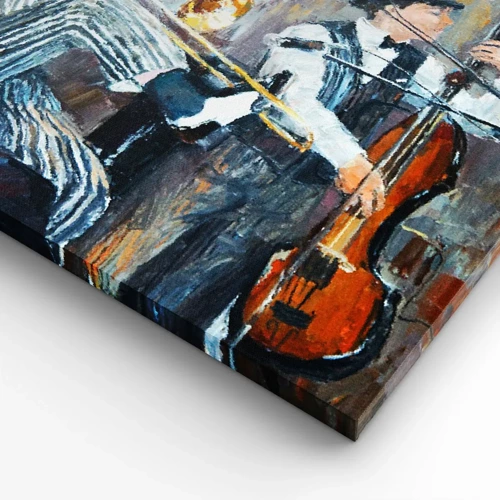 Bild auf Leinwand - Leinwandbild - Der ganze Jazz - 140x50 cm