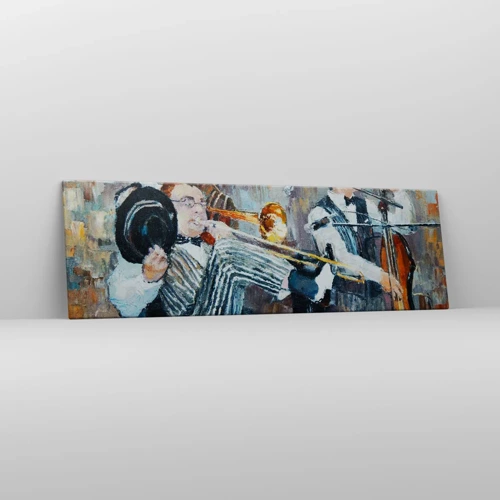 Bild auf Leinwand - Leinwandbild - Der ganze Jazz - 160x50 cm