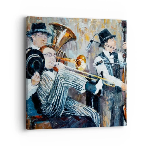 Bild auf Leinwand - Leinwandbild - Der ganze Jazz - 40x40 cm