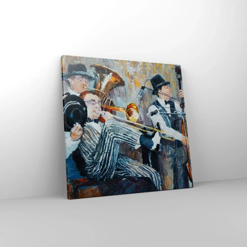 Bild auf Leinwand - Leinwandbild - Der ganze Jazz - 40x40 cm