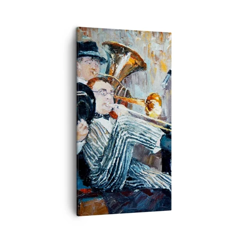 Bild auf Leinwand - Leinwandbild - Der ganze Jazz - 45x80 cm