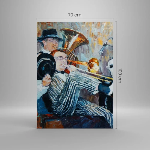 Bild auf Leinwand - Leinwandbild - Der ganze Jazz - 70x100 cm