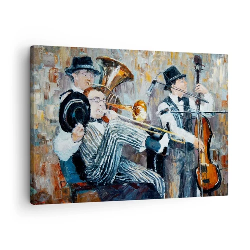 Bild auf Leinwand - Leinwandbild - Der ganze Jazz - 70x50 cm