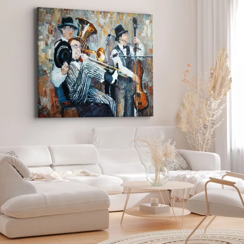 Bild auf Leinwand - Leinwandbild - Der ganze Jazz - 70x50 cm