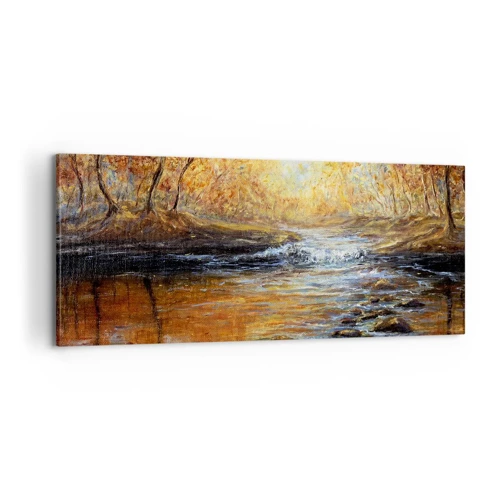 Bild auf Leinwand - Leinwandbild - Der goldene Strom - 100x40 cm