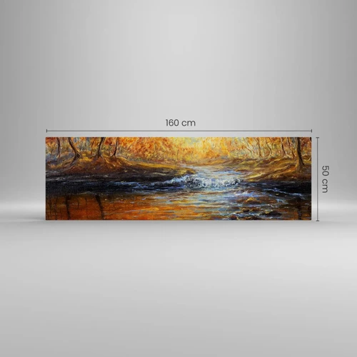 Bild auf Leinwand - Leinwandbild - Der goldene Strom - 160x50 cm