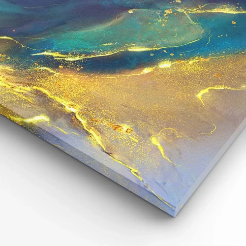 Bild auf Leinwand - Leinwandbild - Der goldene Teich - 55x100 cm