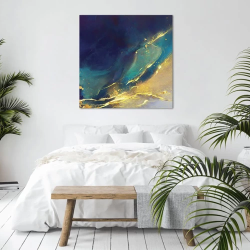 Bild auf Leinwand - Leinwandbild - Der goldene Teich - 70x70 cm