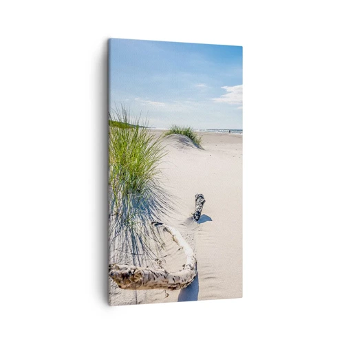 Bild auf Leinwand - Leinwandbild - Der schönste Strand? Ostsee-Strand - 45x80 cm