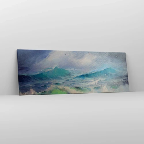 Bild auf Leinwand - Leinwandbild - Der wind heulte mit Triumph - 140x50 cm