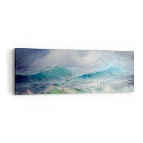 Bild auf Leinwand - Leinwandbild - Der wind heulte mit Triumph - 90x30 cm