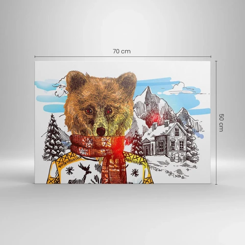 Bild auf Leinwand - Leinwandbild - Die Bärenhütte - 70x50 cm