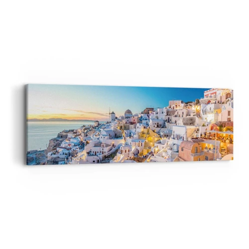Bild auf Leinwand - Leinwandbild - Die Essenz des Griechischen - 90x30 cm