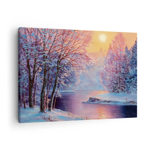 Bild auf Leinwand - Leinwandbild - Die Farben des Winters - 70x50 cm