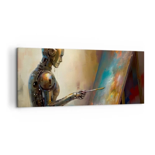 Bild auf Leinwand - Leinwandbild - Die Kunst der Zukunft - 100x40 cm