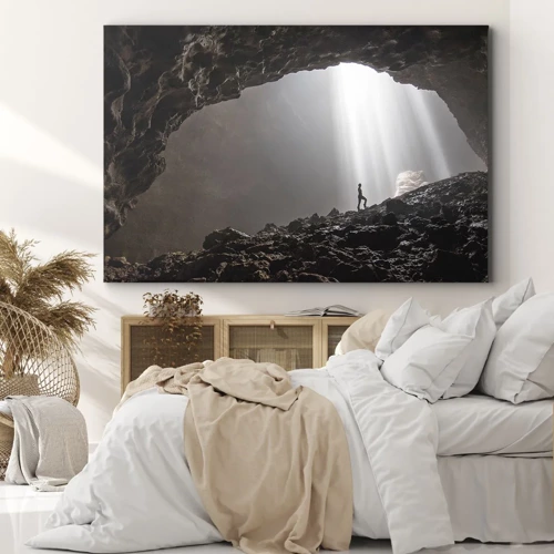 Bild auf Leinwand - Leinwandbild - Die leuchtende Grotte - 100x70 cm