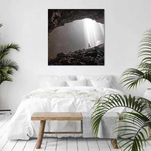 Bild auf Leinwand - Leinwandbild - Die leuchtende Grotte - 60x60 cm