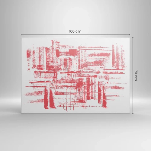 Bild auf Leinwand - Leinwandbild - Die rote Stadt - 100x70 cm