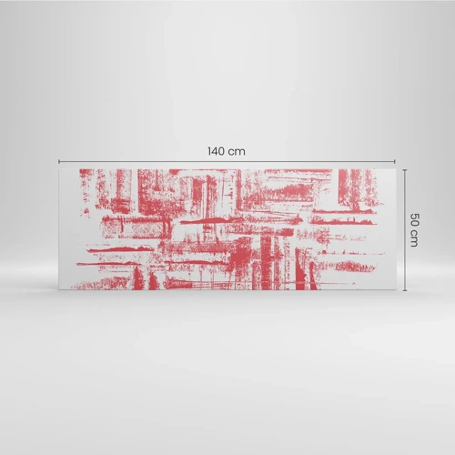 Bild auf Leinwand - Leinwandbild - Die rote Stadt - 140x50 cm