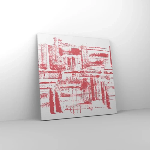 Bild auf Leinwand - Leinwandbild - Die rote Stadt - 60x60 cm