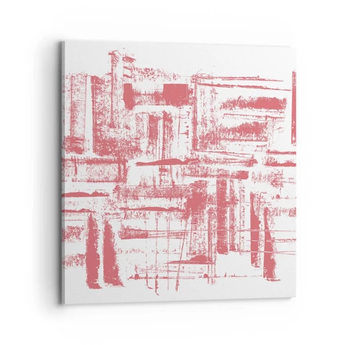 Bild auf Leinwand - Leinwandbild - Die rote Stadt - 70x70 cm