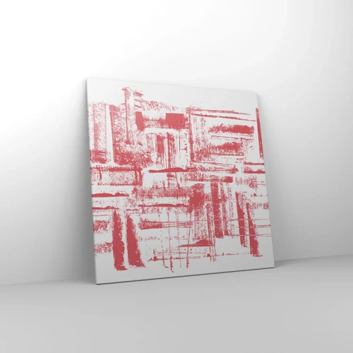 Bild auf Leinwand - Leinwandbild - Die rote Stadt - 70x70 cm