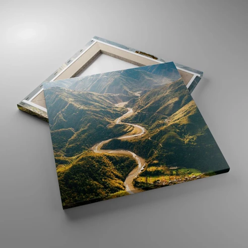 Bild auf Leinwand - Leinwandbild - Direkt aus dem Herzen der Berge - 40x40 cm