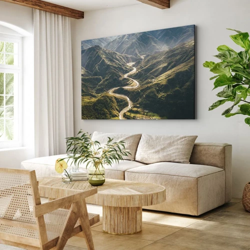 Bild auf Leinwand - Leinwandbild - Direkt aus dem Herzen der Berge - 70x50 cm