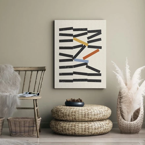 Bild auf Leinwand - Leinwandbild - Domino – Komposition - 45x80 cm