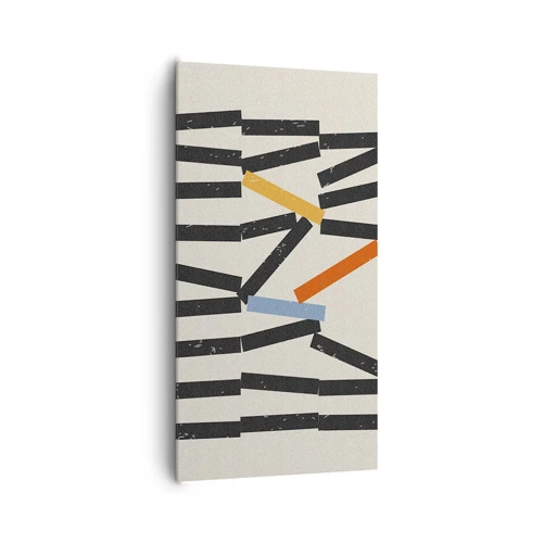 Bild auf Leinwand - Leinwandbild - Domino – Komposition - 65x120 cm