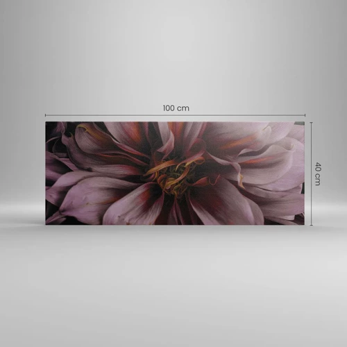 Bild auf Leinwand - Leinwandbild - Ein Blumenherz - 100x40 cm