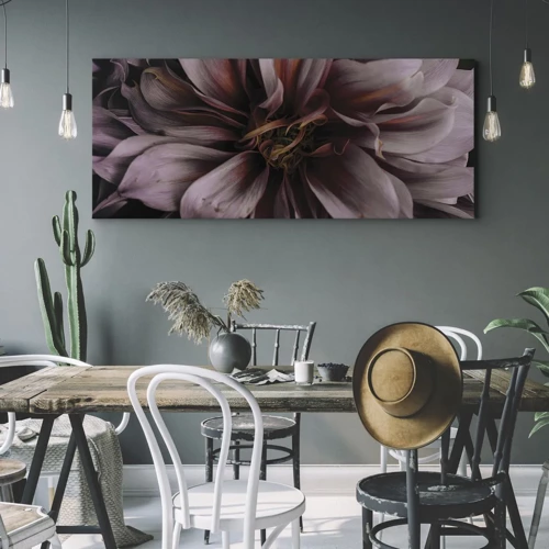 Bild auf Leinwand - Leinwandbild - Ein Blumenherz - 160x50 cm