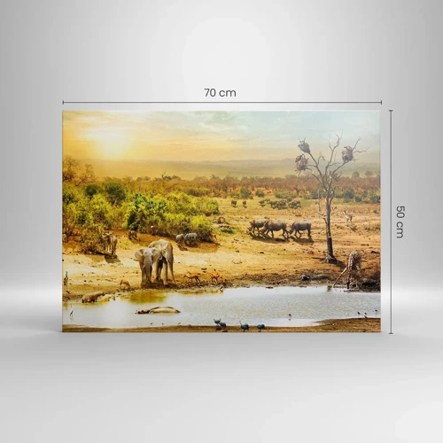 Bild auf Leinwand - Leinwandbild - Ein Fluss floss aus Eden ... - 70x50 cm
