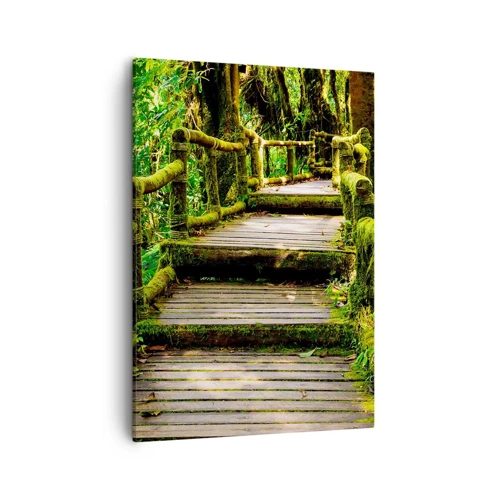 Bild auf Leinwand - Leinwandbild - Ein Korridor voller Grün - 50x70 cm