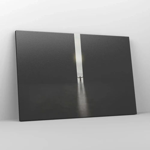 Bild auf Leinwand - Leinwandbild - Ein Schritt in eine strahlende Zukunft - 120x80 cm